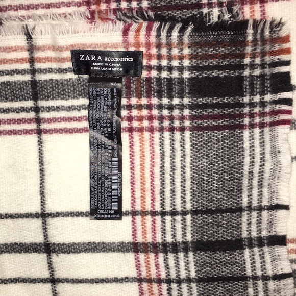 ZARA PLAID BLANKET SCARF - SUPER COZY AND SOFT - Picture 2 of 5